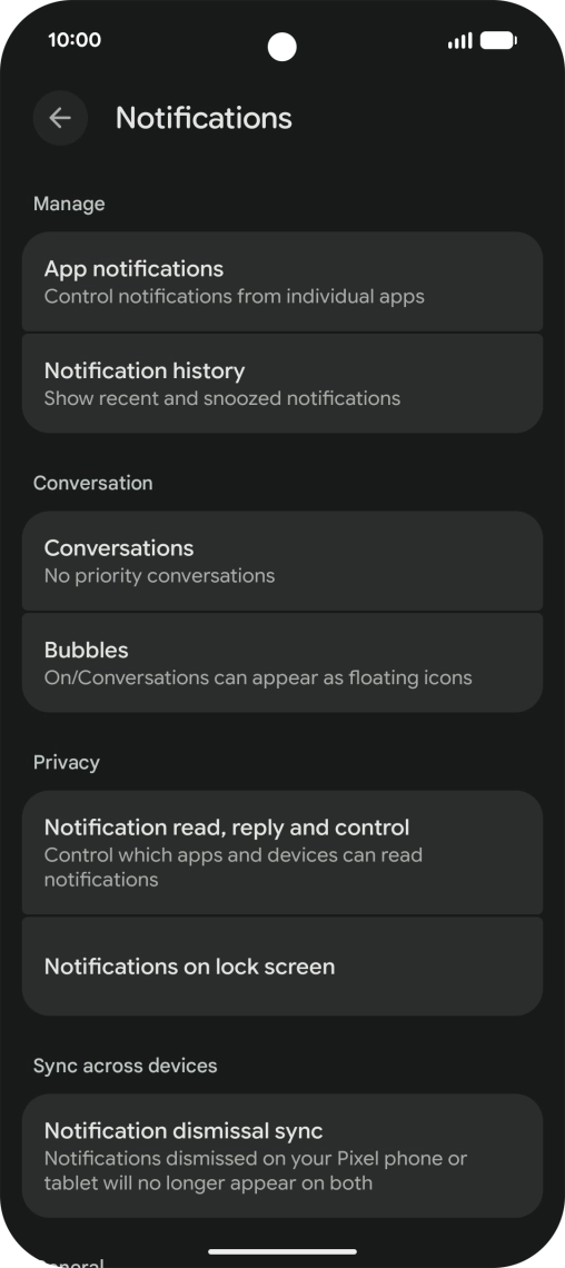 Press App notifications.