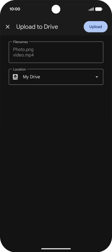 Press the field below 