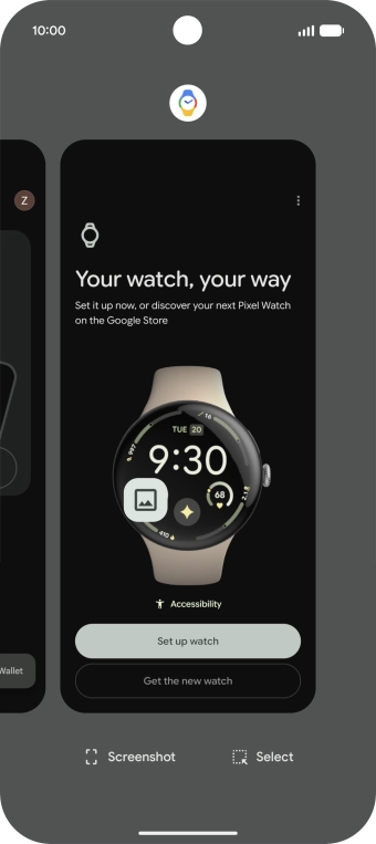 To end one running application, slide your finger upwards on the required application.