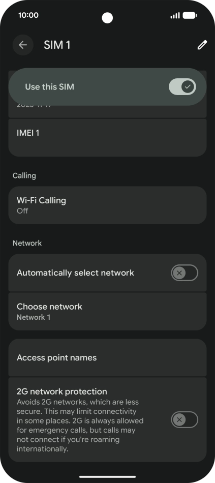 Press the indicator next to 