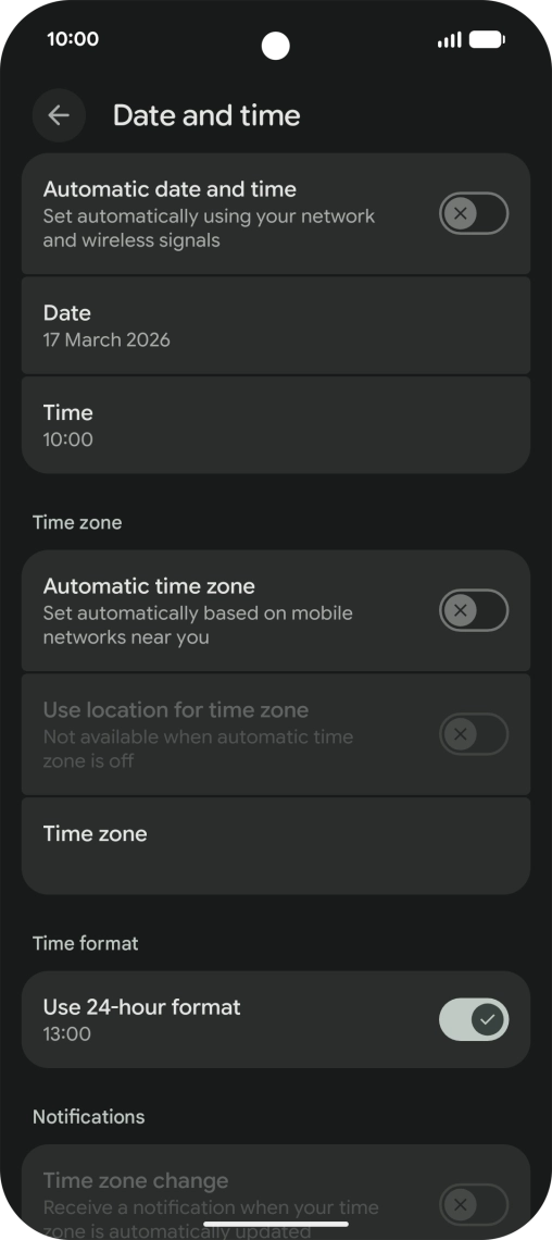 Press the indicator next to 