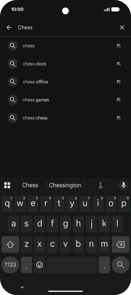 Key in the name or subject of the required app and press the search icon.
