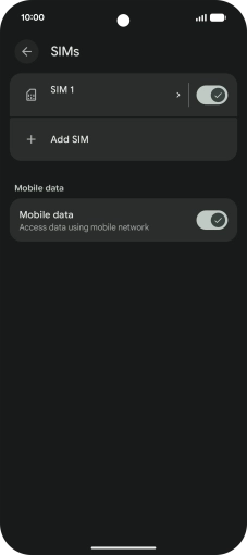 Press the name of the SIM.
