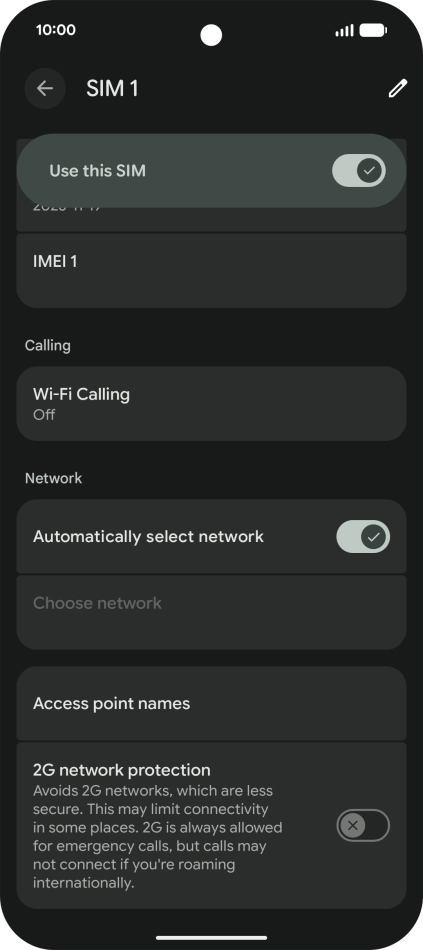 Press Access point names.