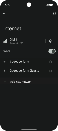 Press the required Wi-Fi network.