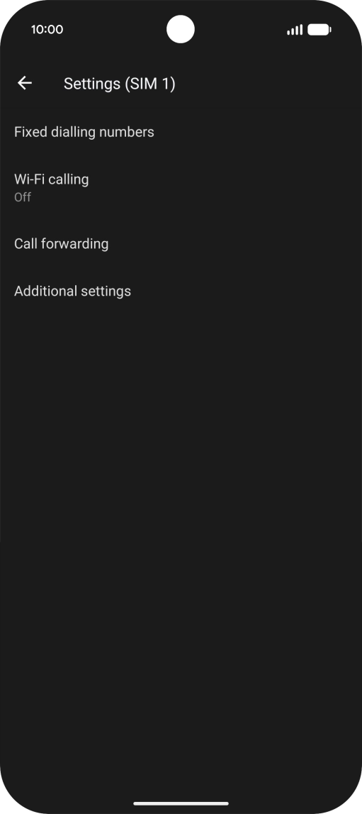 Press Additional settings.