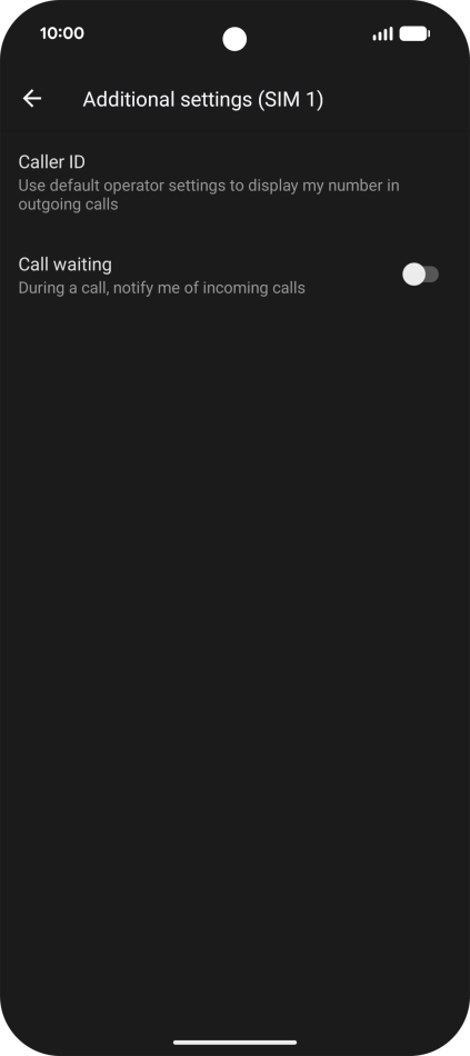 Press the indicator next to 