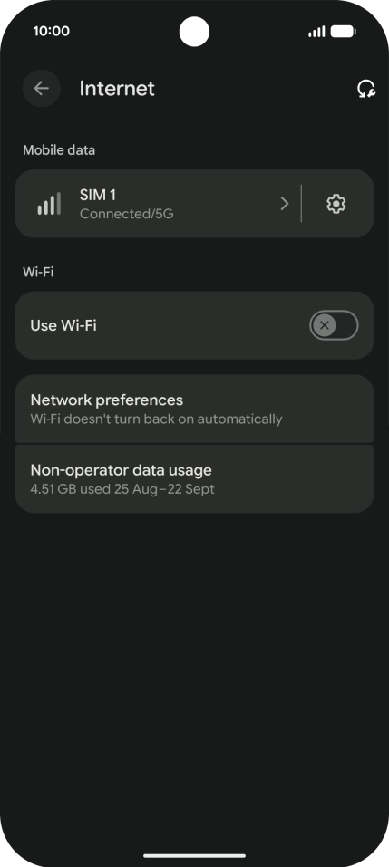 Press the indicator next to 