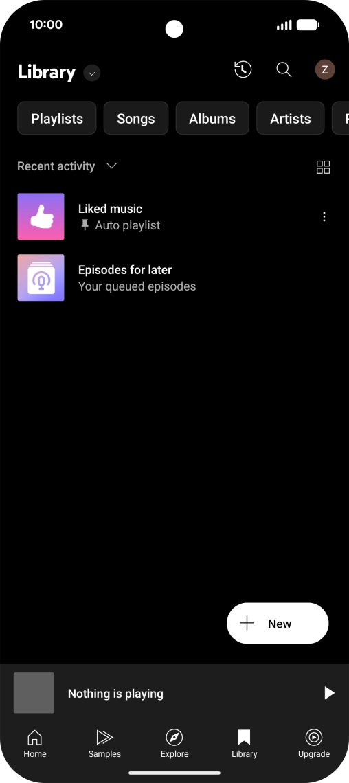Press the drop down list.