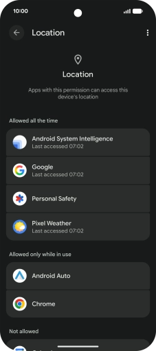 Press the required app.