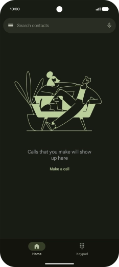 Press the menu icon.