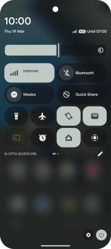 Press the settings icon.