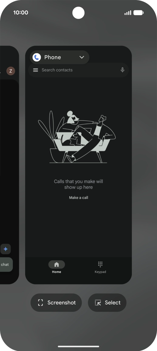 To end one running application, slide your finger upwards on the required application.