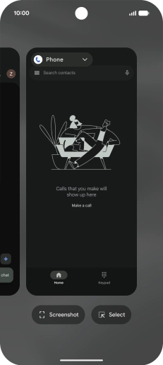 To end one running application, slide your finger upwards on the required application.