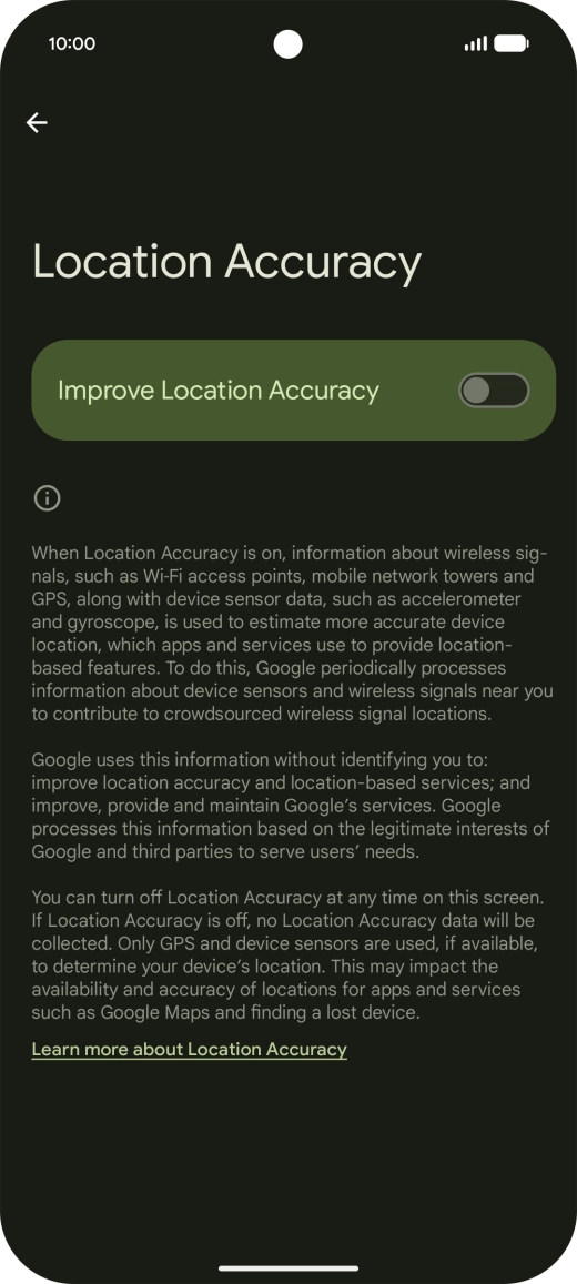 If you press the indicator next to 