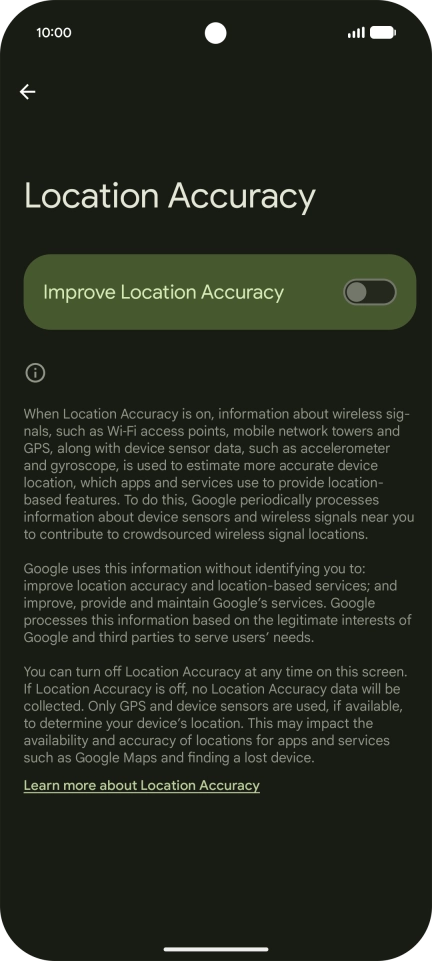 If you press the indicator next to 