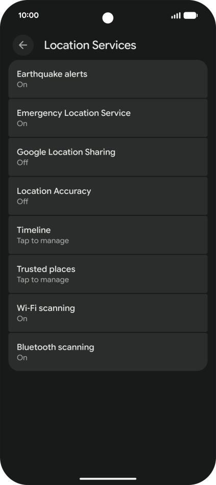 Press Location Accuracy.