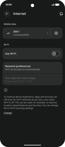 Press the indicator next to 
