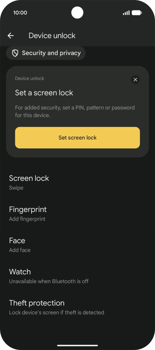 Press Fingerprint.