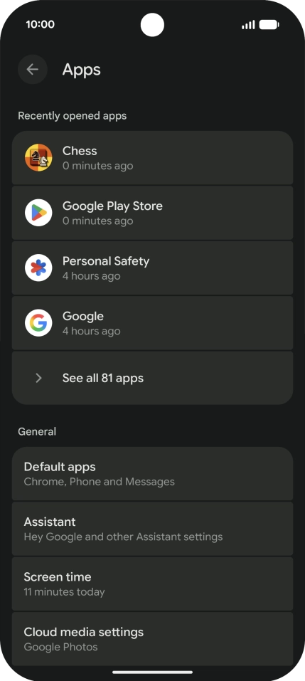 Press See all apps.
