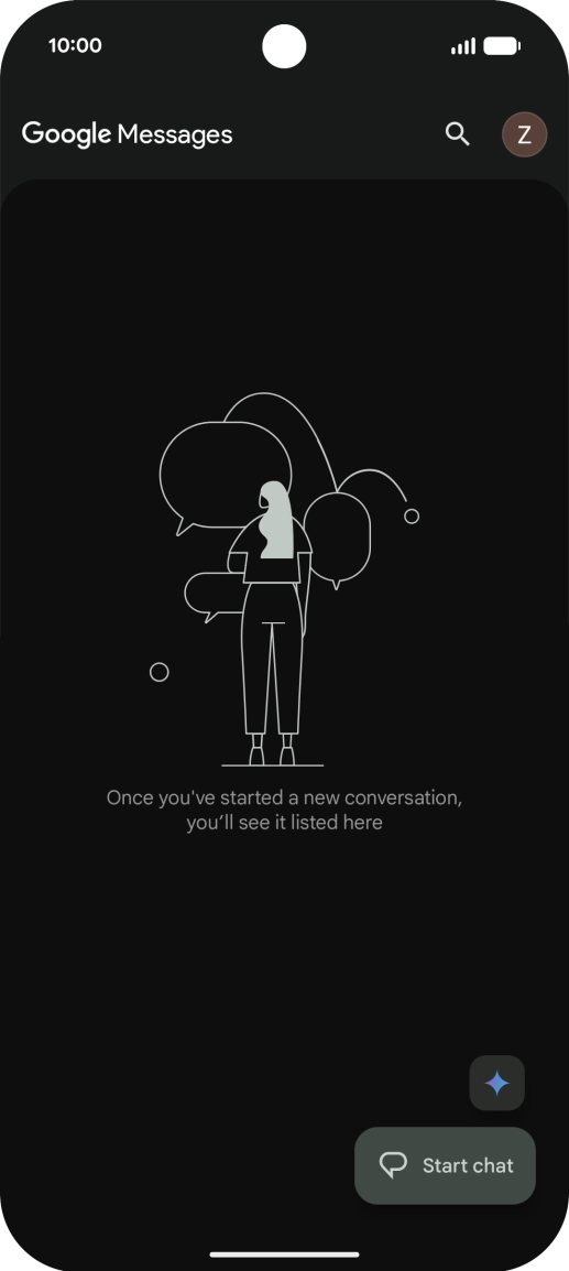 Press the profile icon.