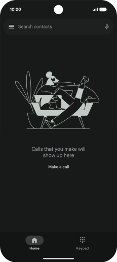 Press the menu icon.