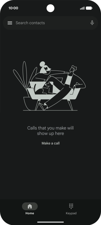 Press the menu icon.