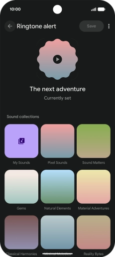 Press the required category.