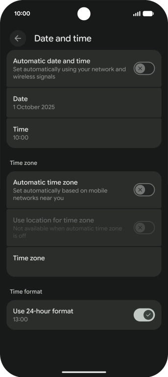Press the indicator next to 