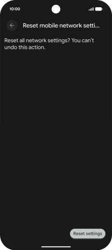Press Reset settings.