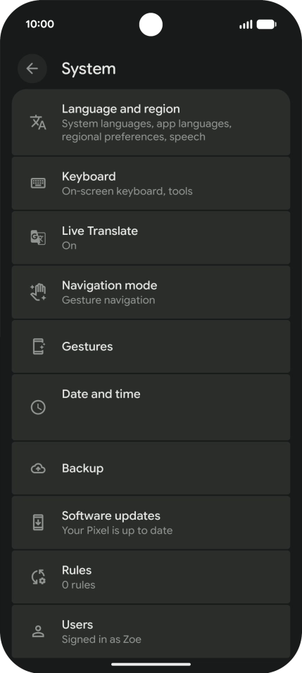 Press Software updates. If a new software version is available, it's displayed. Follow the instructions on the screen to update the phone software.