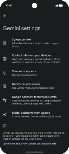Follow the instructions on the screen to select the required settings.