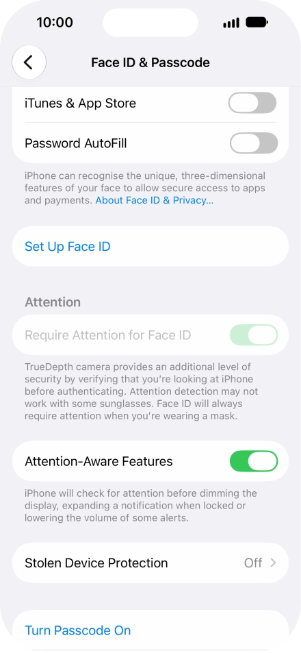 Press Set Up Face ID. Press Set Up Face ID.