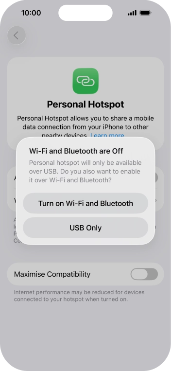If Wi-Fi is turned off, press Turn on Wi-Fi and Bluetooth.