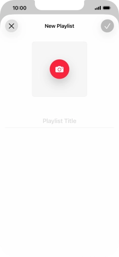 Press the text input field and key in a name for the playlist.