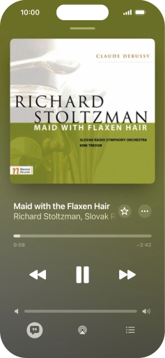 Press arrow right to go to the next audio file.