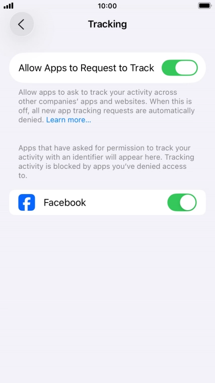 Press the indicator next to 