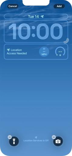 To customise the way the lock screen date is displayed, press the date widget and follow the instructions on the screen to find the required widget display mode.