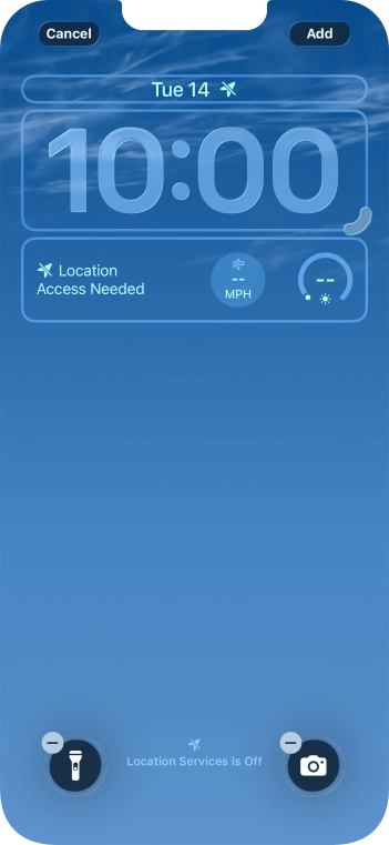 To customise the way the lock screen date is displayed, press the date widget and follow the instructions on the screen to find the required widget display mode.