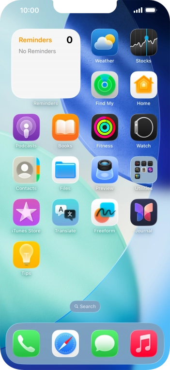 If you're using a Widget Stack: slide up or down on the stack to select the required widget.