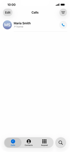 Press the menu icon.