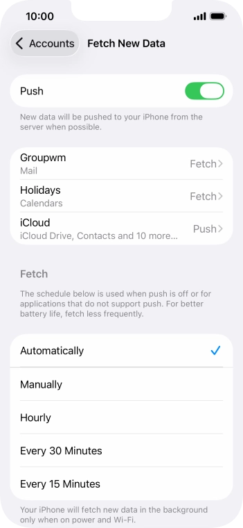 Press the indicator next to 