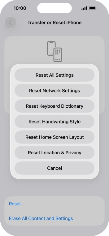 Press Reset Network Settings.