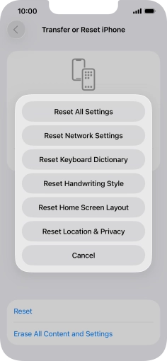 Press Reset Network Settings.