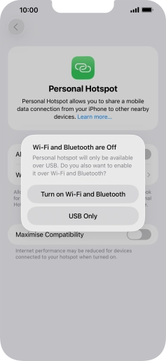 If Wi-Fi is turned off, press Turn on Wi-Fi and Bluetooth.