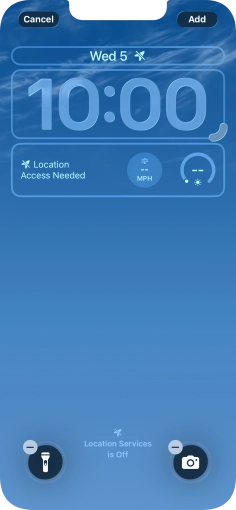 To customise the way the lock screen date is displayed, press the date widget and follow the instructions on the screen to find the required widget display mode.