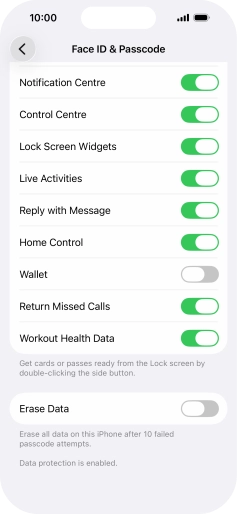 Press the indicator next to 