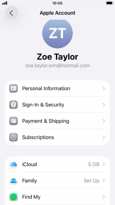 Press the Home key to return to the home screen.