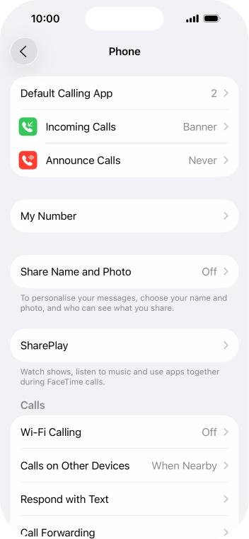 Press Wi-Fi Calling.