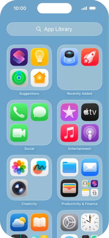 Press the required app.